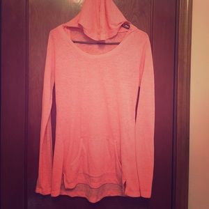 Pink semi-fitted hoodie